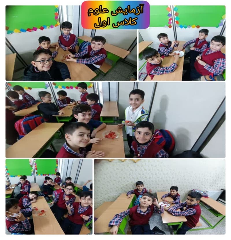 آزمایش  علوم کلاس اول 